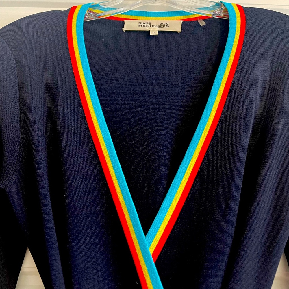 Diane Von  Furstenberg wrap dress. Navy color.